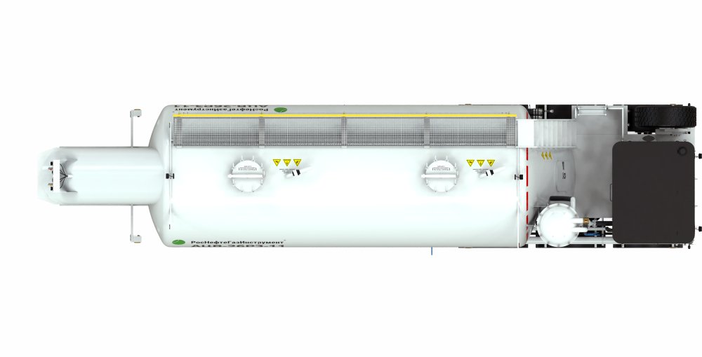 Полноприводный цементовоз АЦВ-26Р3-11 схема вид сверху